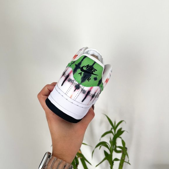 RARE Nike Air Force 1 Black Tie Dye - Picture 4 of 7